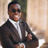 African american business man in suit